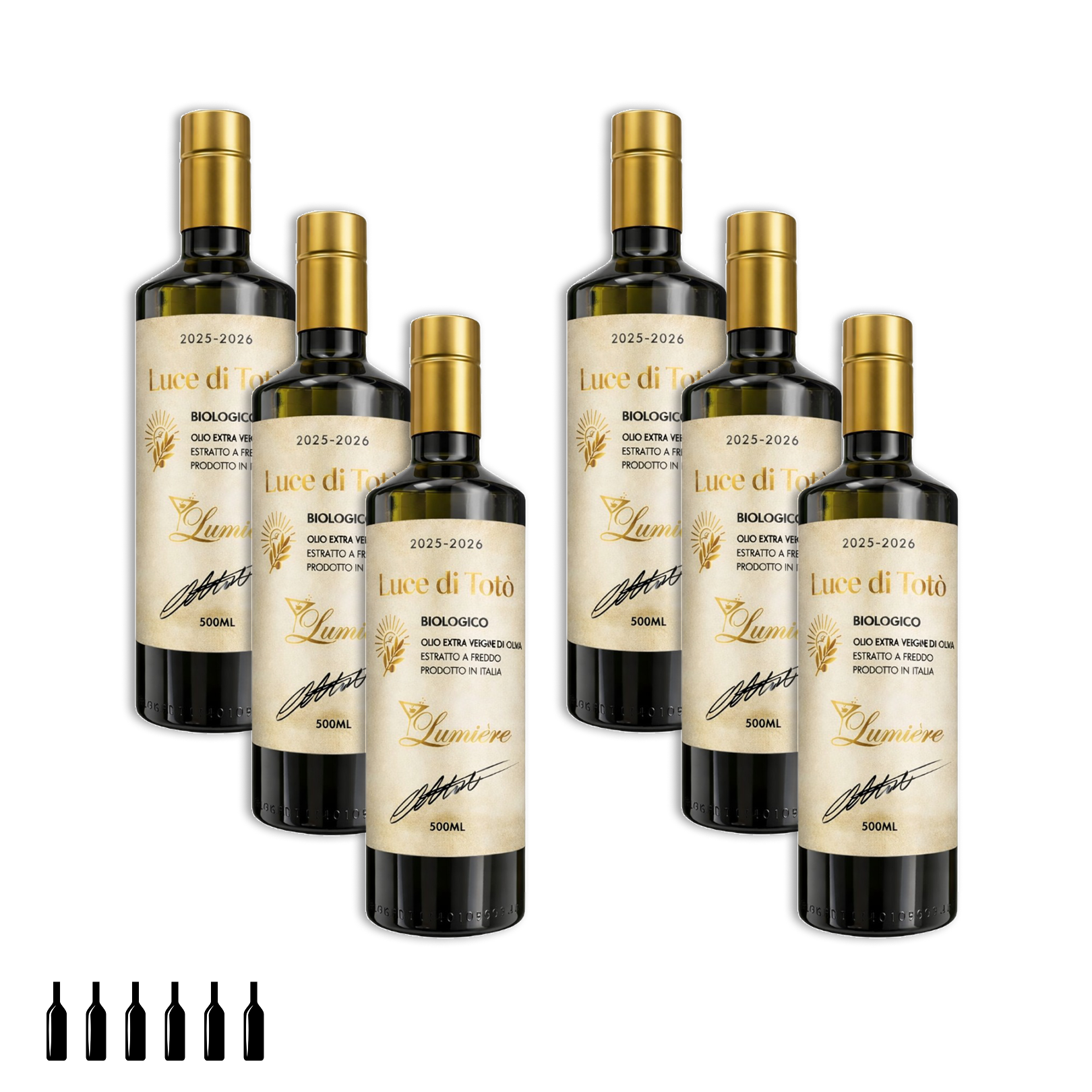 Luce di Totò - Olio EVO - 6 Bottiglie 0,5l